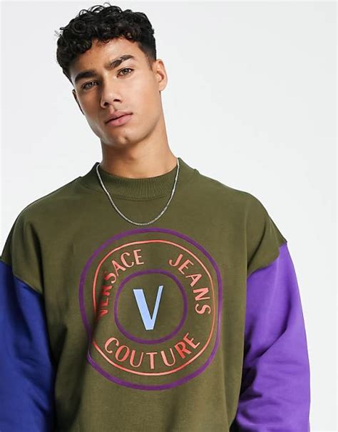 Versace Jeans Couture piece sweatshirt in multi 